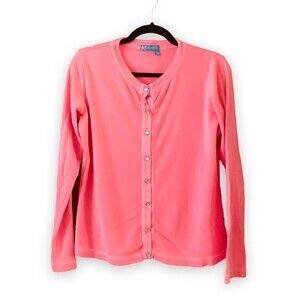 Fresh Produce Pink Pearl Snap Cardigan Size Small
